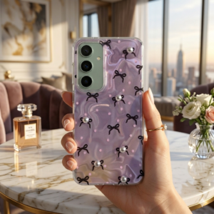 قاب رزین پاپیونی مرواریدی برای گوشی سامسونگ s24fe