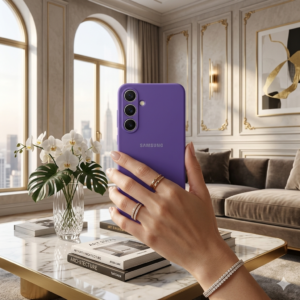 قاب سیلیکونی کپی رنگ بنفش روشن برای گوشی سامسونگ s24fe