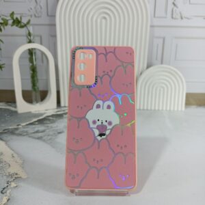 قاب pvdعروسکی طرح خرگوش رنگ صورتی برای گوشی سامسونگ s20fe