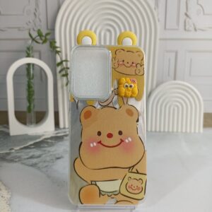قاب رزین گوش دار عروسکی طرح خرسی برای گوشی سامسونگ A36/A56