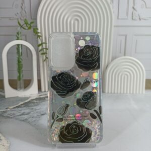 قاب آکواریومی شاین طرح گل رز مشکی برای گوشی سامسونگ a36/a56