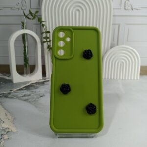 قاب سولید طرح گل مشکی برای گوشی سامسونگ a05s