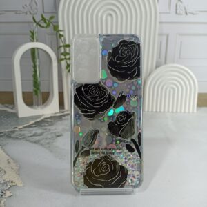 قاب آکواریومی شاین طرح گل رز مشکی برای گوشی سامسونگ a05s